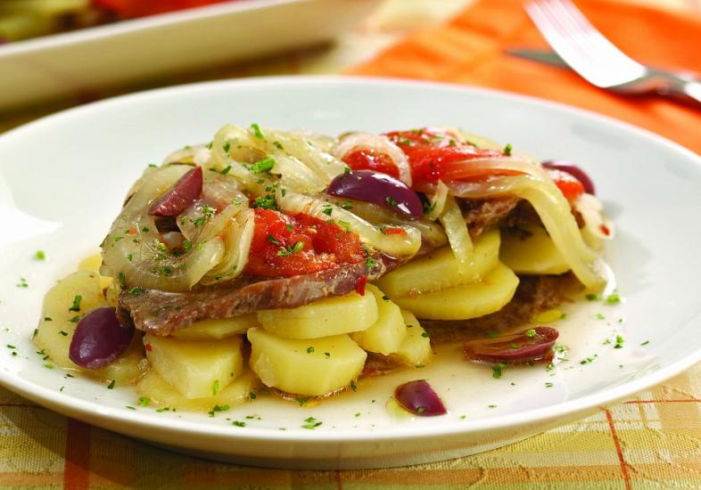 Carne em camadas